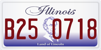 IL license plate B250718