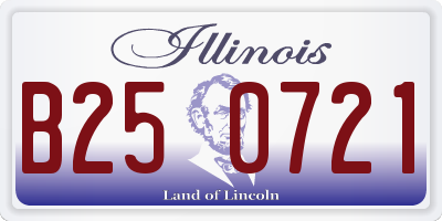 IL license plate B250721