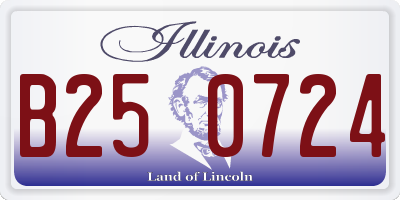 IL license plate B250724