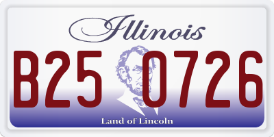 IL license plate B250726