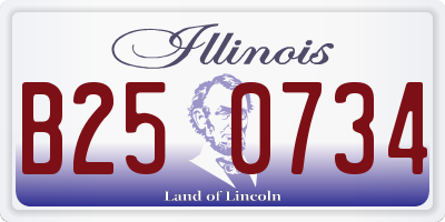 IL license plate B250734