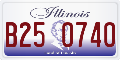 IL license plate B250740