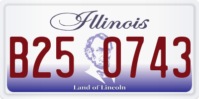 IL license plate B250743