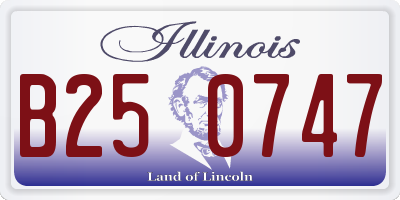 IL license plate B250747