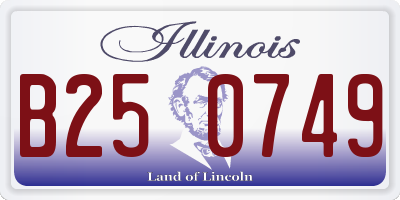 IL license plate B250749