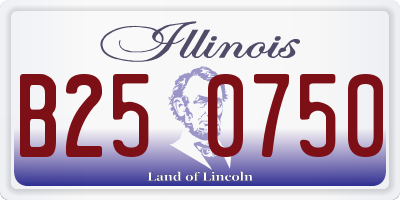IL license plate B250750