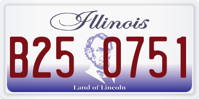 IL license plate B250751