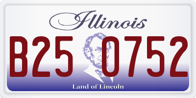 IL license plate B250752