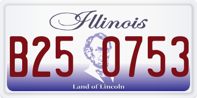 IL license plate B250753