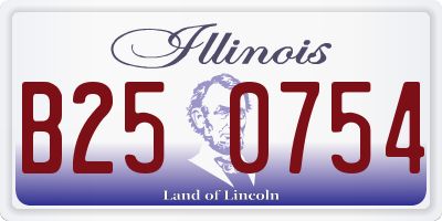 IL license plate B250754
