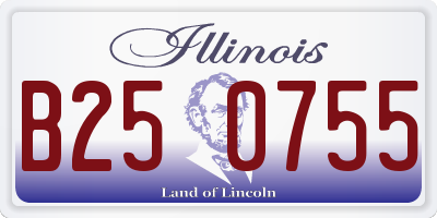 IL license plate B250755