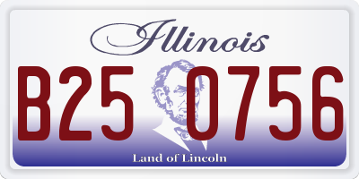 IL license plate B250756