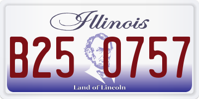IL license plate B250757