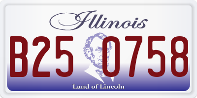 IL license plate B250758