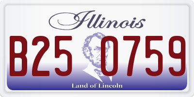IL license plate B250759