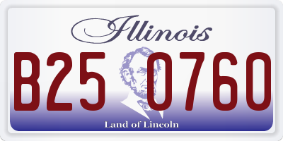 IL license plate B250760