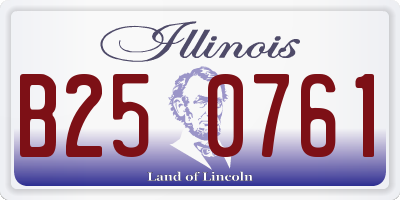 IL license plate B250761