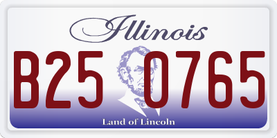 IL license plate B250765