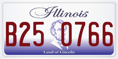 IL license plate B250766