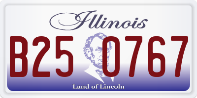 IL license plate B250767