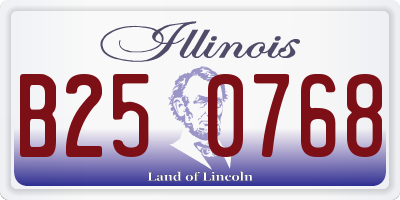 IL license plate B250768