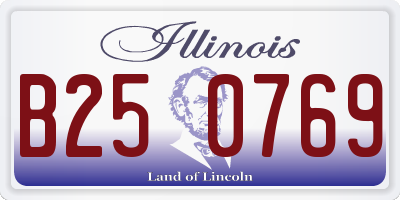 IL license plate B250769