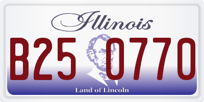 IL license plate B250770