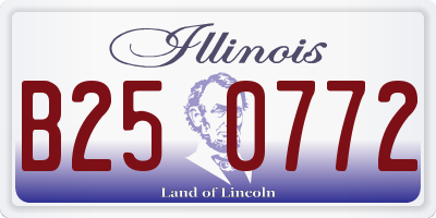IL license plate B250772