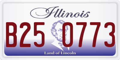 IL license plate B250773