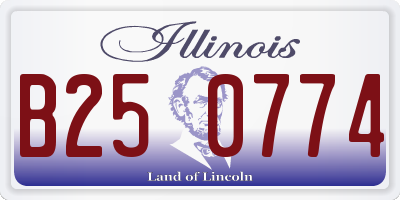 IL license plate B250774