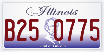 IL license plate B250775