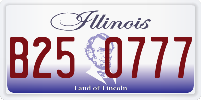 IL license plate B250777