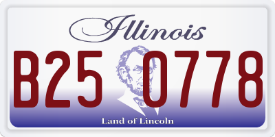 IL license plate B250778