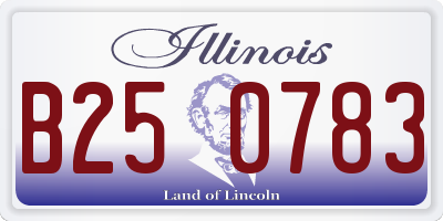 IL license plate B250783