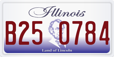 IL license plate B250784