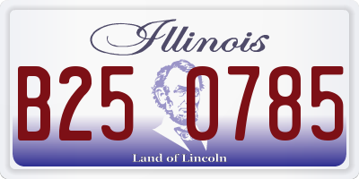IL license plate B250785
