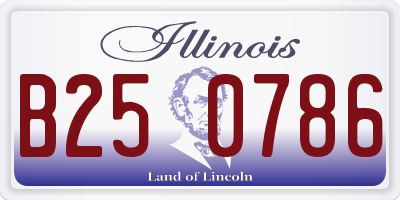 IL license plate B250786
