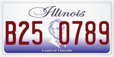 IL license plate B250789