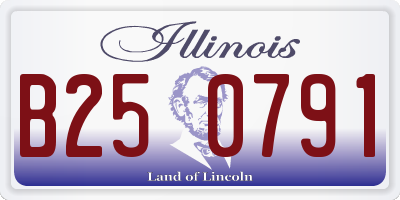 IL license plate B250791