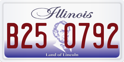 IL license plate B250792