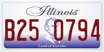 IL license plate B250794