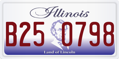 IL license plate B250798