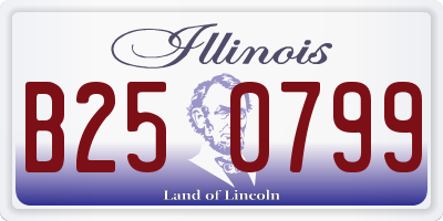 IL license plate B250799
