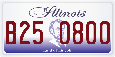 IL license plate B250800