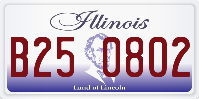 IL license plate B250802