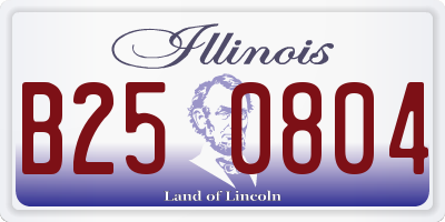IL license plate B250804