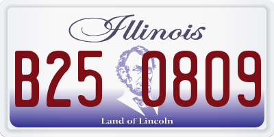 IL license plate B250809