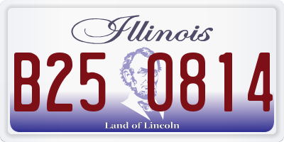 IL license plate B250814