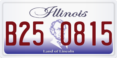IL license plate B250815
