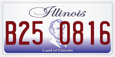 IL license plate B250816